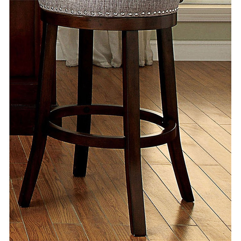 Ensemble de 2 chaises de bar, Tabouret de comptoir (siège d'une hauteur de 24 p, Gris clair