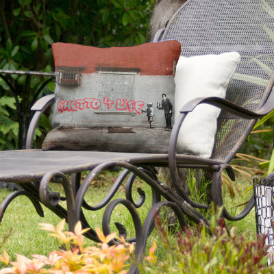 Geometric Outdoor Reversible Throw Pillow