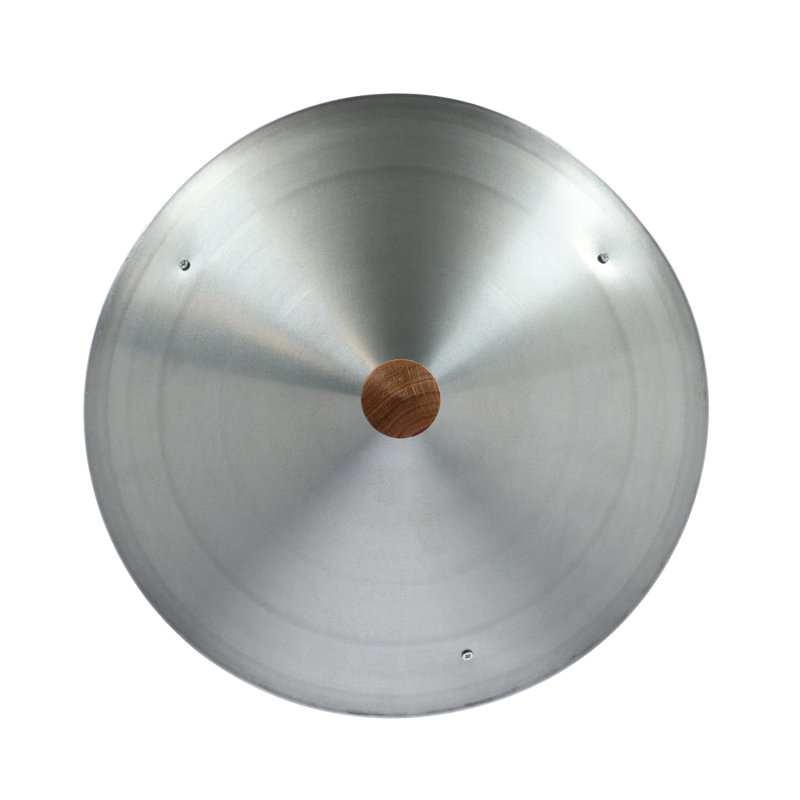Round Oak Bird Table with Zinc Roof