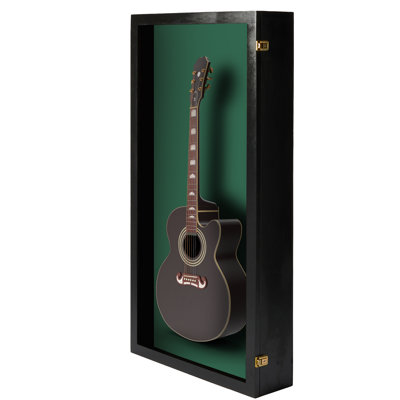 PENNZONI Large Acoustic & Electric Guitar Case, Made From Hardwood & Acrylic