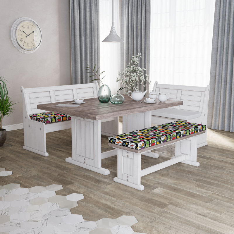Multicolore, ensemble de 2 coussins de banc Ambesonne