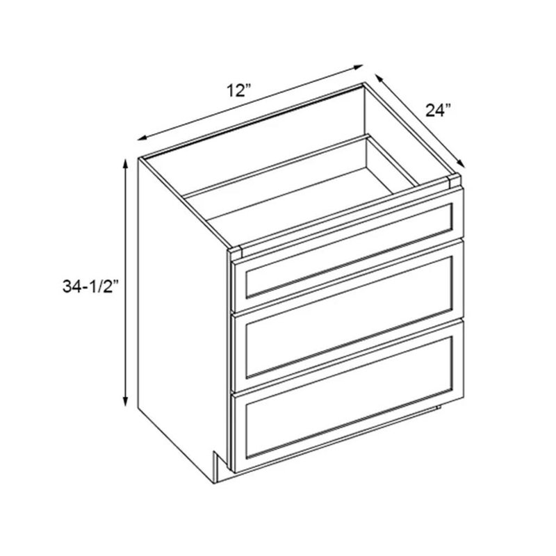Armoire de base standard H 34,5 po, L 21 po x H 34,5 po, Blanc quartiers chics