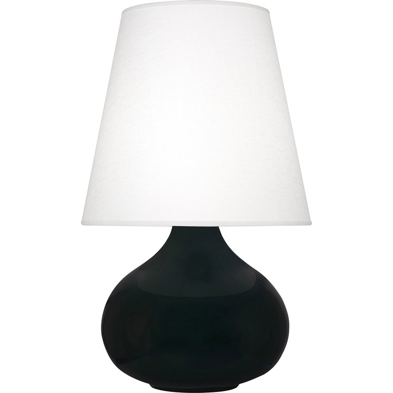 June Accent Lamp, Matte Obsidian, 23.5" H x 11.88" W x 11.88" D, Oyster