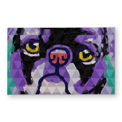 Geometric Pug Door Mat - Pattern Animals Home Decor Indoor/Outdoor