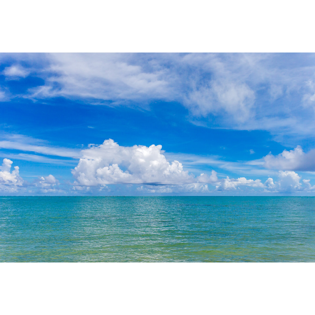 Sea And Sky In Okinawa by 44kawa - Wrapped Canvas Print