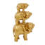Sculpture éléphant Roxana en résine dorée, H 17,60 po x L 10,70 po x l 6,30 po-1130577218-1130577221