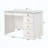 Glam Makeup Vanity Table with Glass Top, 5 Drawers and Crystal Knobs-390614907