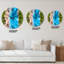 Vue aérienne de la plage tropicale turquoise II - Horloge murale nautique et côtière-283227739