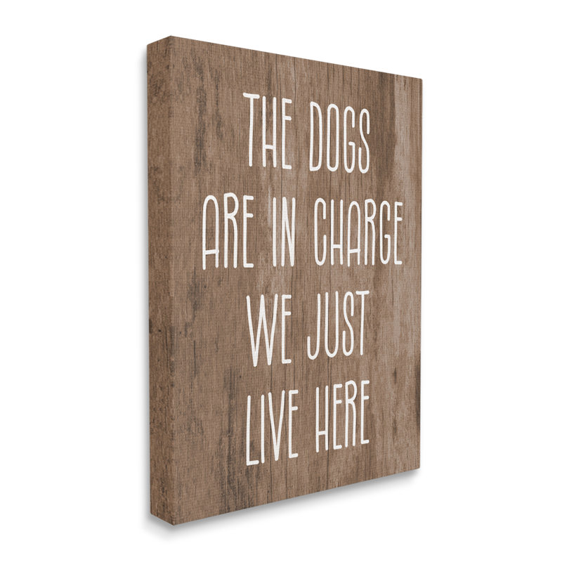 «Dogs In Charge» par Lil 'Rue, H 48 po x l 36 po x P 1,5 po