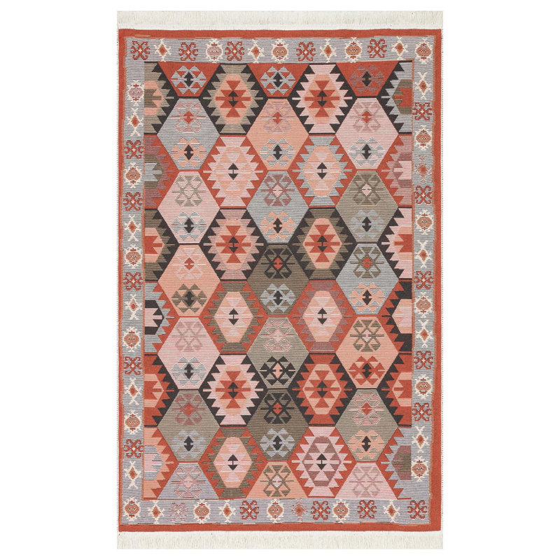Selina Cotton Flatweave Area Rug, Rectangle 304.8 x 457.2cm
