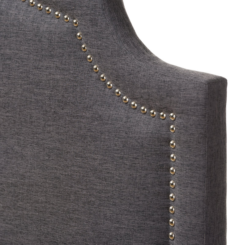 Miccah Upholstered Panel Headboard, Dark Gray, Queen