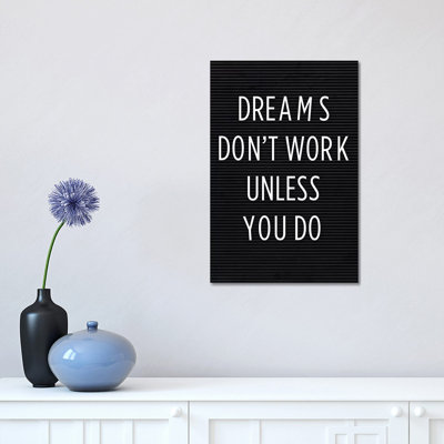 Dreams 1 Piece Wrapped Canvas Wall Art