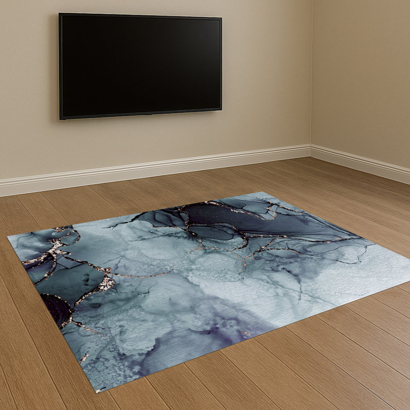 Marble Area Rug, Rectangle 155 x 230 cm