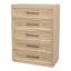 Commode 5 tiroirs en bois massif Kate avec tiroir supérieur doublé de feutre