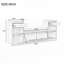 Banc de rangement tout-en-un avec coussin, compartiments, tiroirs et tablettes ouvertes, banc de rangement-1687501036