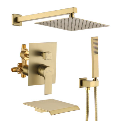 Pressure-Balanced Tub & Shower Faucet All-In-One Kit with Rough in-Valve