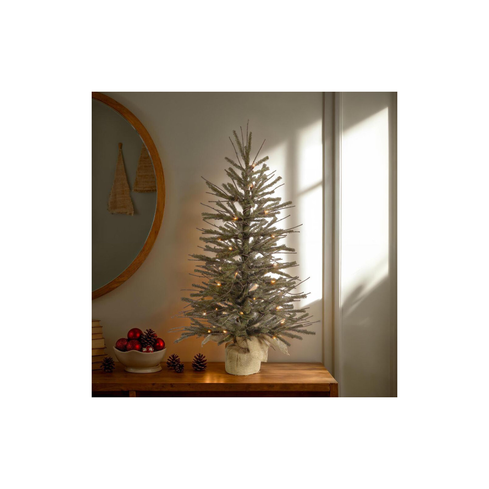 Vienna Twig Artificial Christmas Tabletop Tree, 4' H