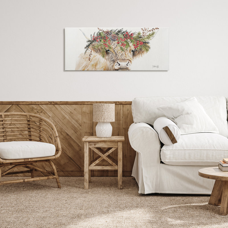 Bétail avec toile de baies saisonnières, design par Marla Rae, H 13 po x l 30 po