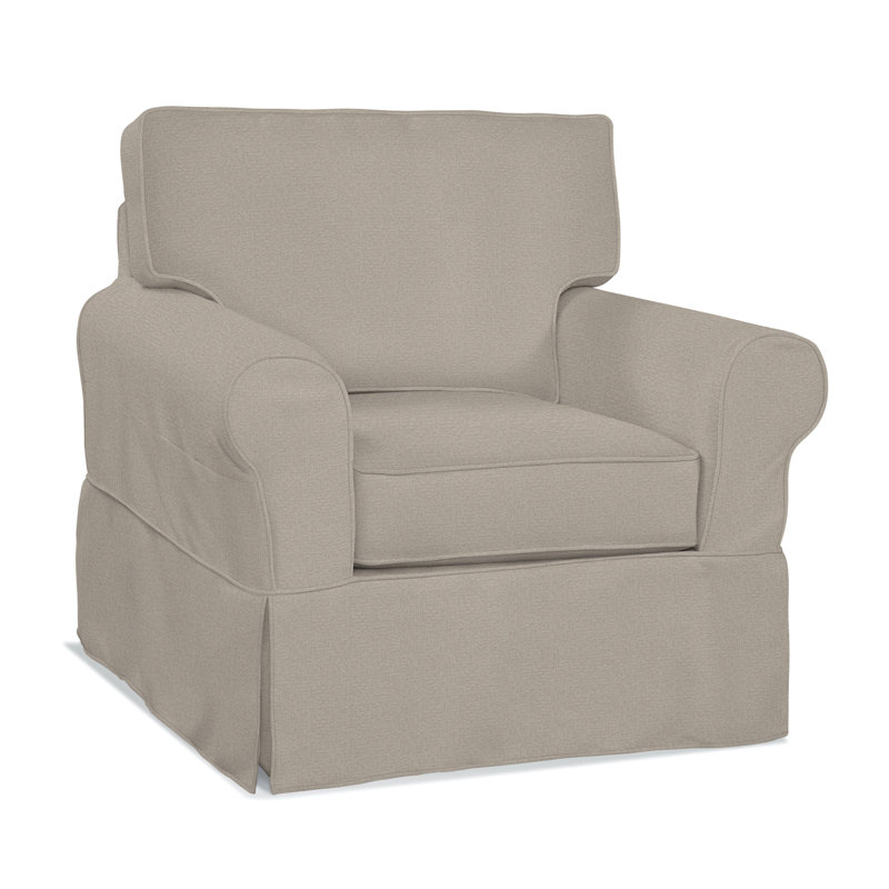 Bedford Upholstered Accent Chair, Beige Performance Fabric; 0851-73