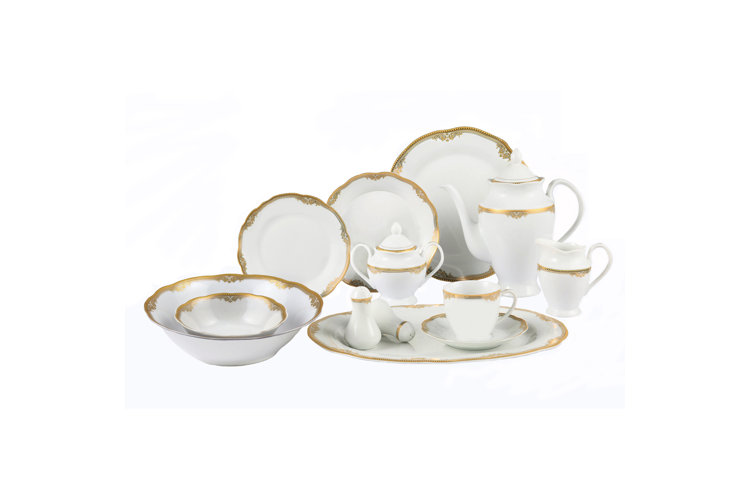 Catherine 57 Piece Dinnerware Set, Service for 8
