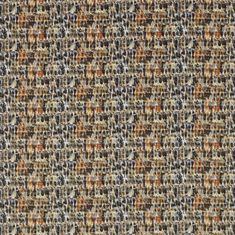 Kelambu Fabric, Amber/Slate