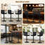Tabourets de bar rembourrés en velours Mid-Century-911706677