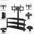 35.4 inch Black Multi-function TV Stand Height Adjustable Bracket Swivel 3-Tier
