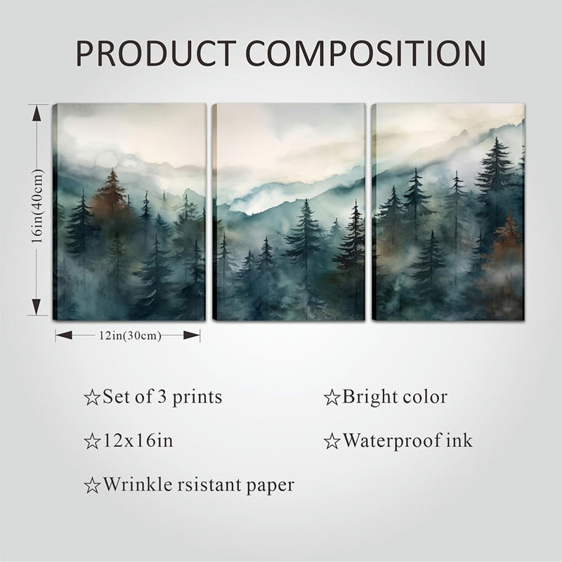 3 Piece Wrapped Canvas Print
