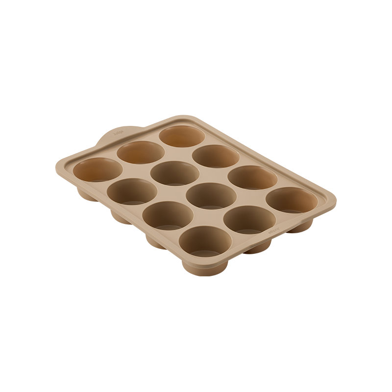 Judge Silicone, 12 cup Muffin Tin, Cup size 7x3cm, Hazelnut, Hazelnut