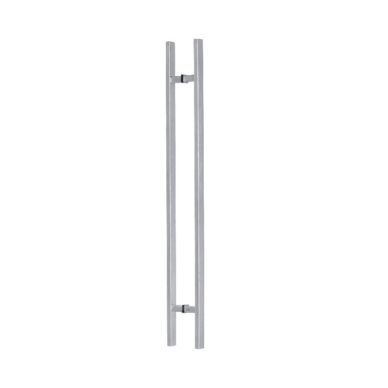 Poignée de porte longue, poignée d'entrée en forme de «H» rectangulaire, acier inoxydable 304, Satin