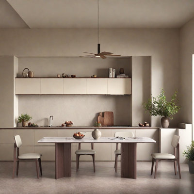 Petit ensemble de table de salle à manger rétro en bois de frêne de style français