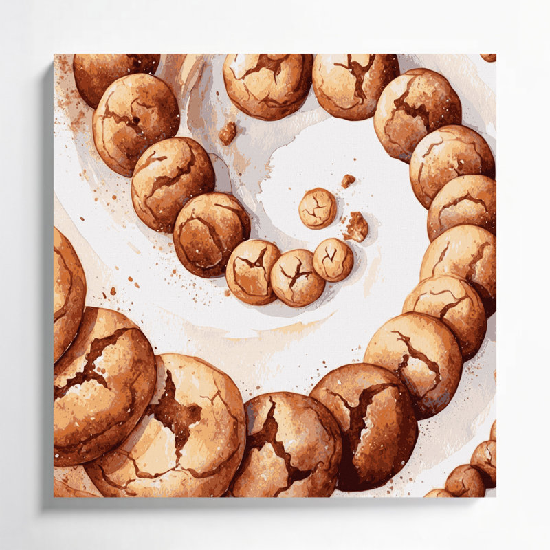 Art mural sur toile, Desserts Snickerdoodles, H 12 po x l 12 po