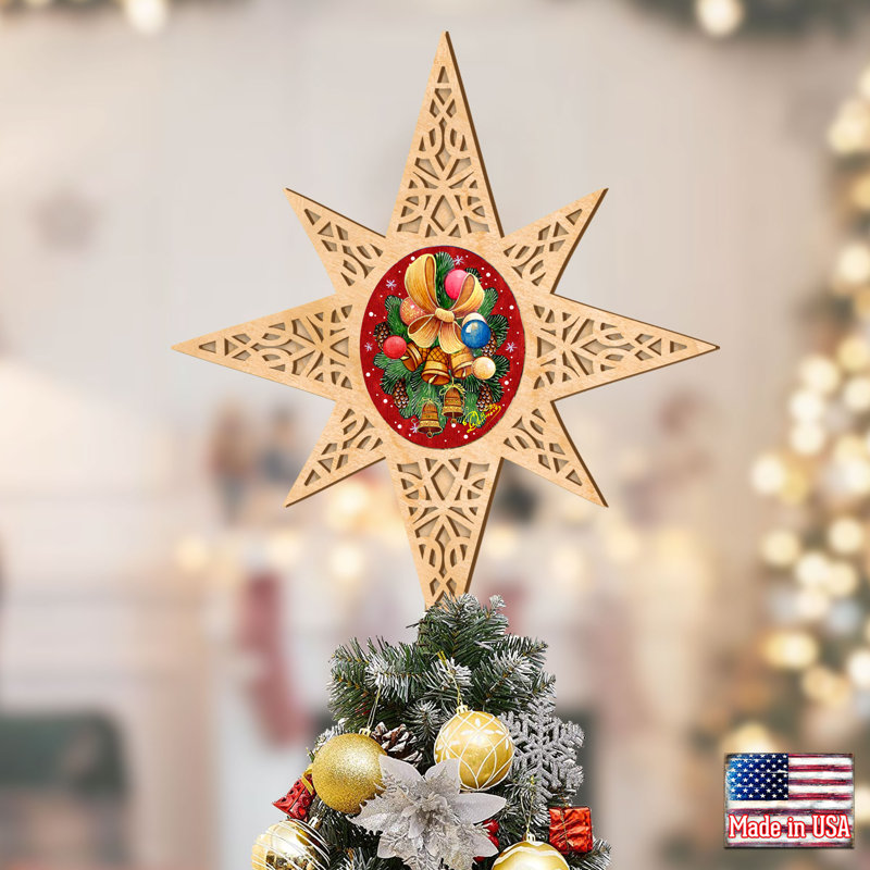 Décoration pour sommet de sapin enneigé