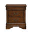 Chambre 2 Table de chevet - Finition cerisier brun, classique traditionnel avec 2 tiroirs pour