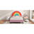 Rainbow Design Upholstered Twin Platform Bed Cute Style Princess Bed For Boys & Girls, Teens, Colorful & Pink