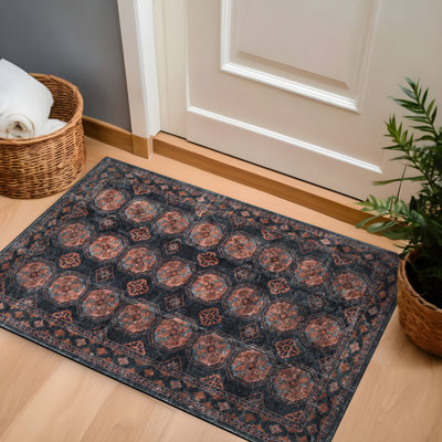 Tapis transitionnel marocain antidérapant lavable