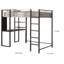Lit mezzanine simple avec bureau et tablettes Saint-Louis
