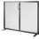 Pare-étincelles pour foyer, panneau unique avec porte, 99 cm (L) x 78 cm (H), en maille de fer robuste, installation facile, grille de protection autoportante pour salon et décoration intérieure moderne.