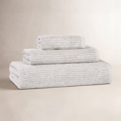 Amberg 3-Piece Ribbed Cotton Towel Set