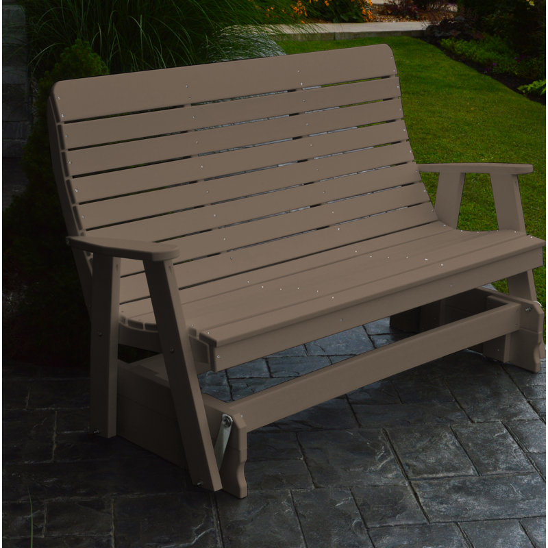 Banc coulissant Aeliana, Bois vieilli