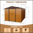 8Ft X 10Ft Outdoor Metal Storage Shed With Metal Foundation,Coffee-119458136-119458134
