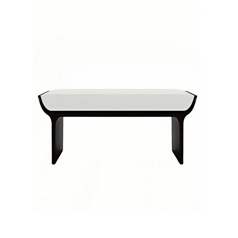 Banc rembourré en mélange de polyesteroffesardin, H 17,71 po x l 39,37 po x P 17,71 po