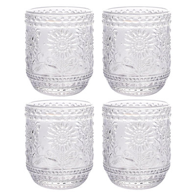 Ensemble de verres à boire rétro en verre de 4,12 oz, verres à vin colorés, verres à vin colorés pour whisky, bière, jus, cocktail, transparent
