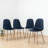 Avion Side Chair with Metal Legs, Velvet Dining Chair-293048758