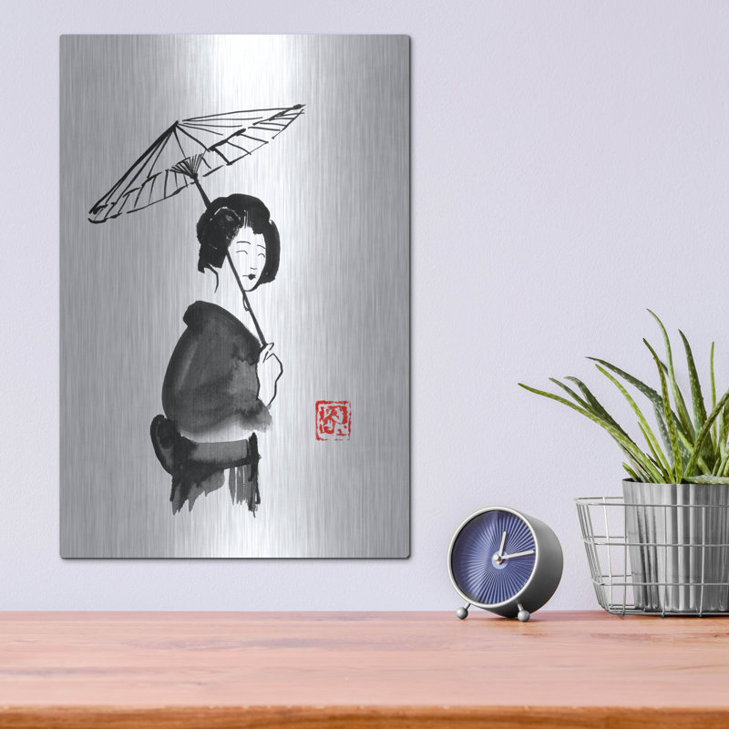 "Geisha Umbrella" par Pechane, H 16 po x l 12 po