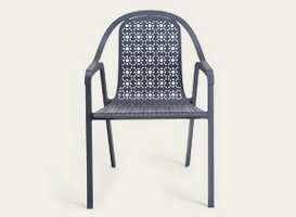 Tline Outdoor Lounge Chair, Graphite
