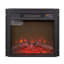Foyer électrique 18 po, puissance de chauffage de 1400 W, flamme réaliste, verre trempé noir, télécommande, chauffage de foyer 1400 W, 4777 BTU, température réglable