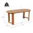 Zarek 6-Person Modern Coastal Acacia Wood Patio Dining Set with Cushioned Slat Armchairs & Oval Dining Table