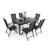 6 - Person Patio Dining Set with Extendable Rectangular Table