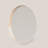 12.2" Round Beaded Wood Decorative Tray